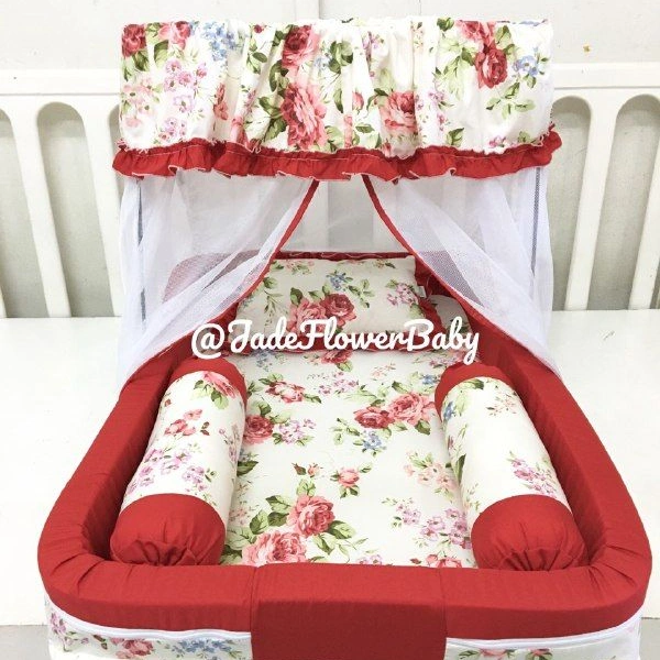 Kasur Bayi Red Flower